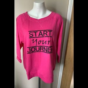 Pink Lotus Athleta 3/4 sleeve sweatshirt